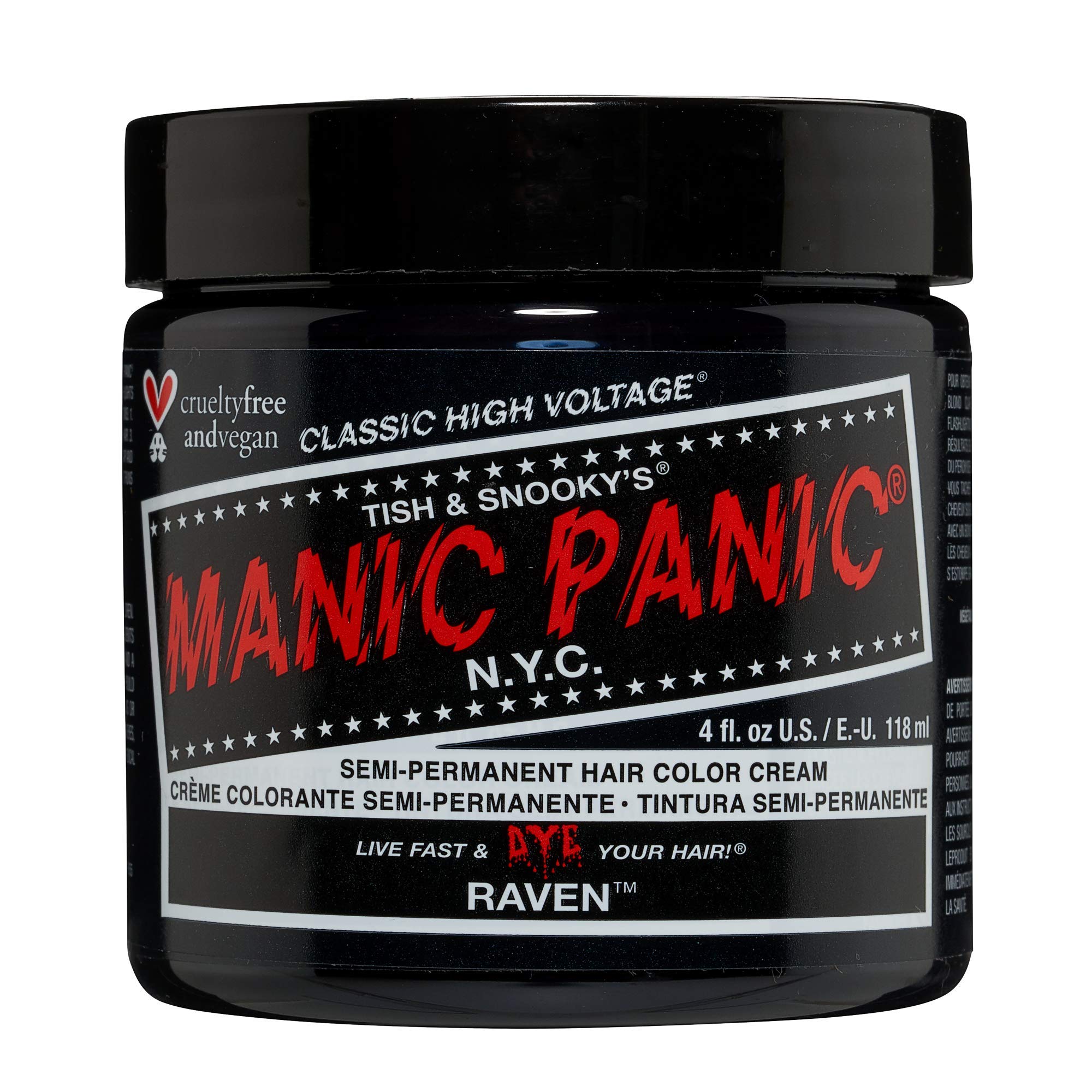 Manic Panic High Voltage Classic Hair Dye (Raven), 118 ml (Pack of 1) — image 1