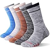 FEIDEER Men's Hiking Walking Socks, Multi-Pack Wicking Cushioned Outdoor Recreation Hiking Socks