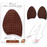 FLEXZENSE Anti-Sliding Pads Closed Toe | Supportive Cushioning and Reduce Foot Slip | 1 Pair (Saddle Brown)
