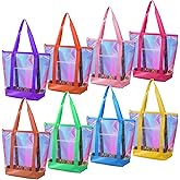 Reginary 8 Pieces Clear Tote Bags Shoulder Handbag Security Approved See Through Bag with Zipper Closure for Travel Work