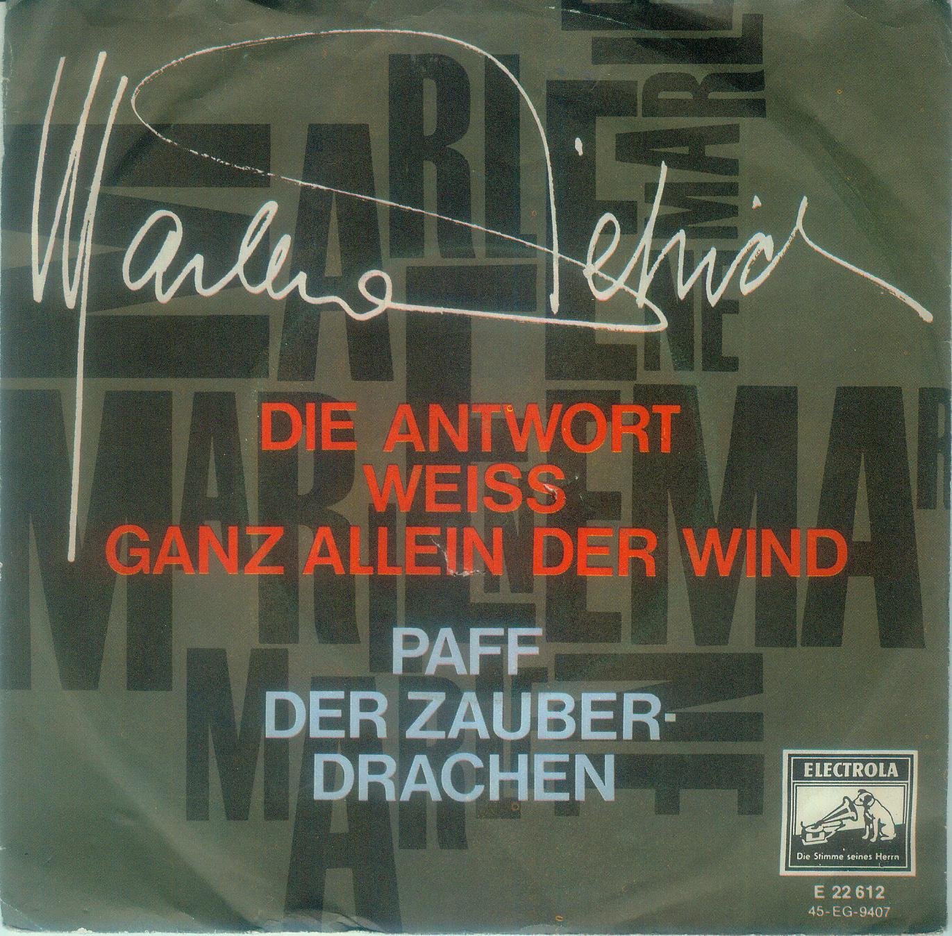 Marlene Dietrich Die Antwort Weiß Ganz Allein Der Wind