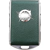 Car Key Case Fob Cover for Volvo XC90, XC60, XC40, S60, S90, V90, Polestar 1, Polestar 2, Top Layer Cow Leather(Green)