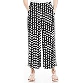 Max Studio Womens Crop Side Border Wide Leg Pant
