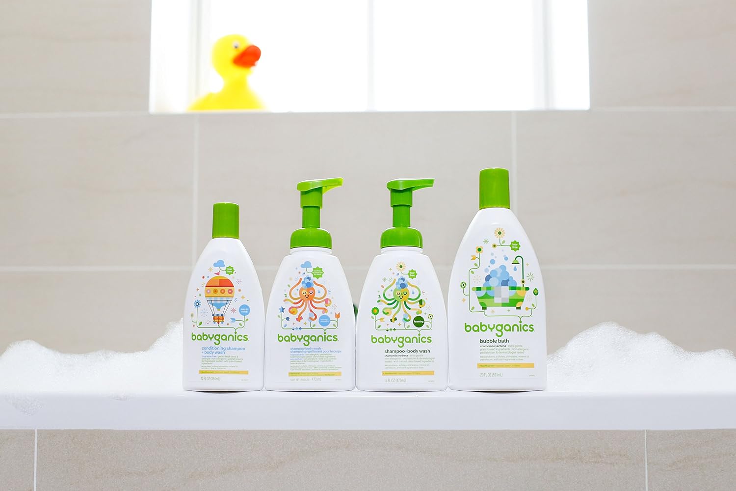 Babyganics Baby Shampoo + Body Wash Pump Bottle, Fragrance Free, 16oz, 3 Pack, Packaging May Vary: Health & Personal Care