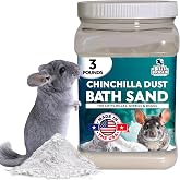 Billy Buckskin 3 LB Chinchilla Dust Bath Jar, Pure Cleansing Pumice | All-Natural Dusting Powder, For Cleaning Small Pets Like Gerbils, Mice &amp; Degu, Premium Chinchilla Accessories