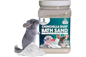 BILLY BUCKSKIN HOME & BEAUTY 3 LB. Chinchilla Dust Bath Jar - Pure Cleansing Pumice Sand Dust for Cleaning Small Pets Like Gerbils, Mice, Degu - Premium, All Natural Dusting Powder - Chinchilla Accessories by Billy Buckskin
