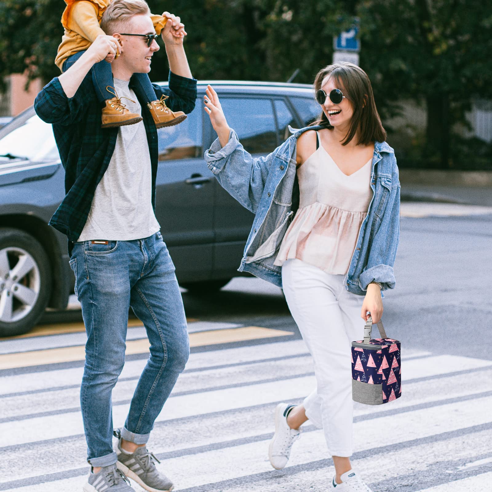 Breastmilk Cooler Bag, Baby Bottle Cooler Bags, Insulated Bottle Cooler Tote Bags On The Go, Fits 4 Large 8oz Bottles, for Nursing Mom Daycare Travel