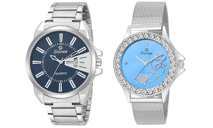 GIONEE Analogue Couples Watch - MRT-1027 (Pack of 2)