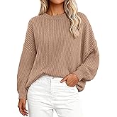 PRETTYGARDEN Fall Sweaters for Women 2026 Fashion Long Sleeve Casual Ribbed Knit Winter Clothes Pullover Jumper Tops