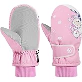 MoKo Kids Ski Mittens, Insulated Waterproof Winter Gloves for Toddlers, Boys and Girls - Warm Fleece Snow Mittens