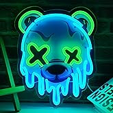 Ice Bear Neon Sign, Cool Led Sign for Wall Decor - Usb Powered, Adjustable Brightness Anime Bear Led Light for Bedroom, Bar, Pub, Party, Man Cave Decor, Unique Gift for Teenage Boys