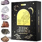 Wyspell Pisces Crystal Set - 6 Raw Pisces Crystals and Healing Stones - Pisces Gifts for Women - Birthday Gifts for Women - Astrology Gifts for Women - Zodiac Crystal Set - Healing Gifts