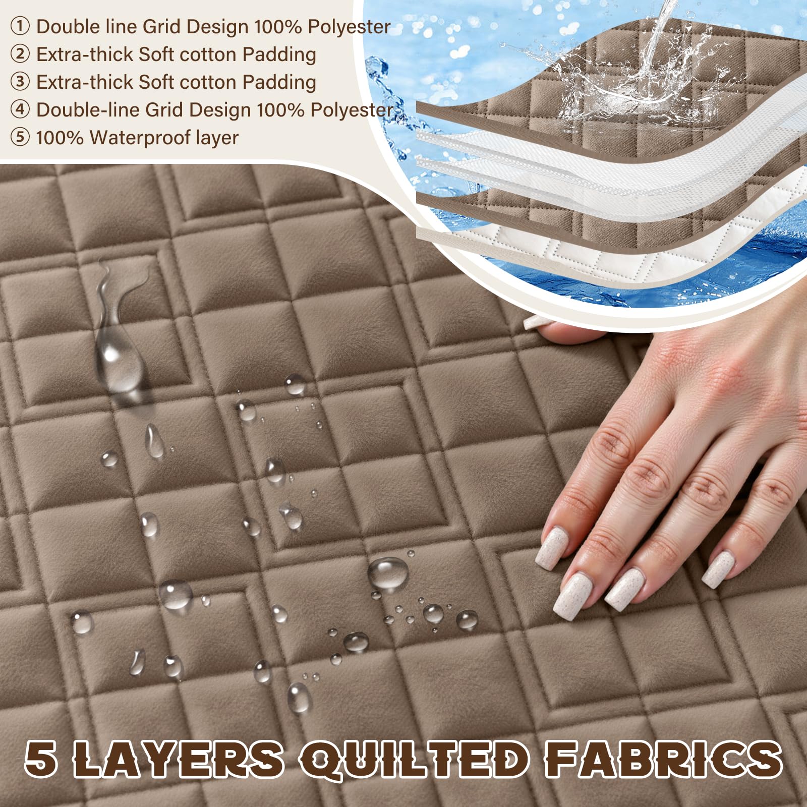 Condition photo showing As Is for arfntevss waterproof corner sectional couch covers for dogs pet l shape sofa cover washable velvet l