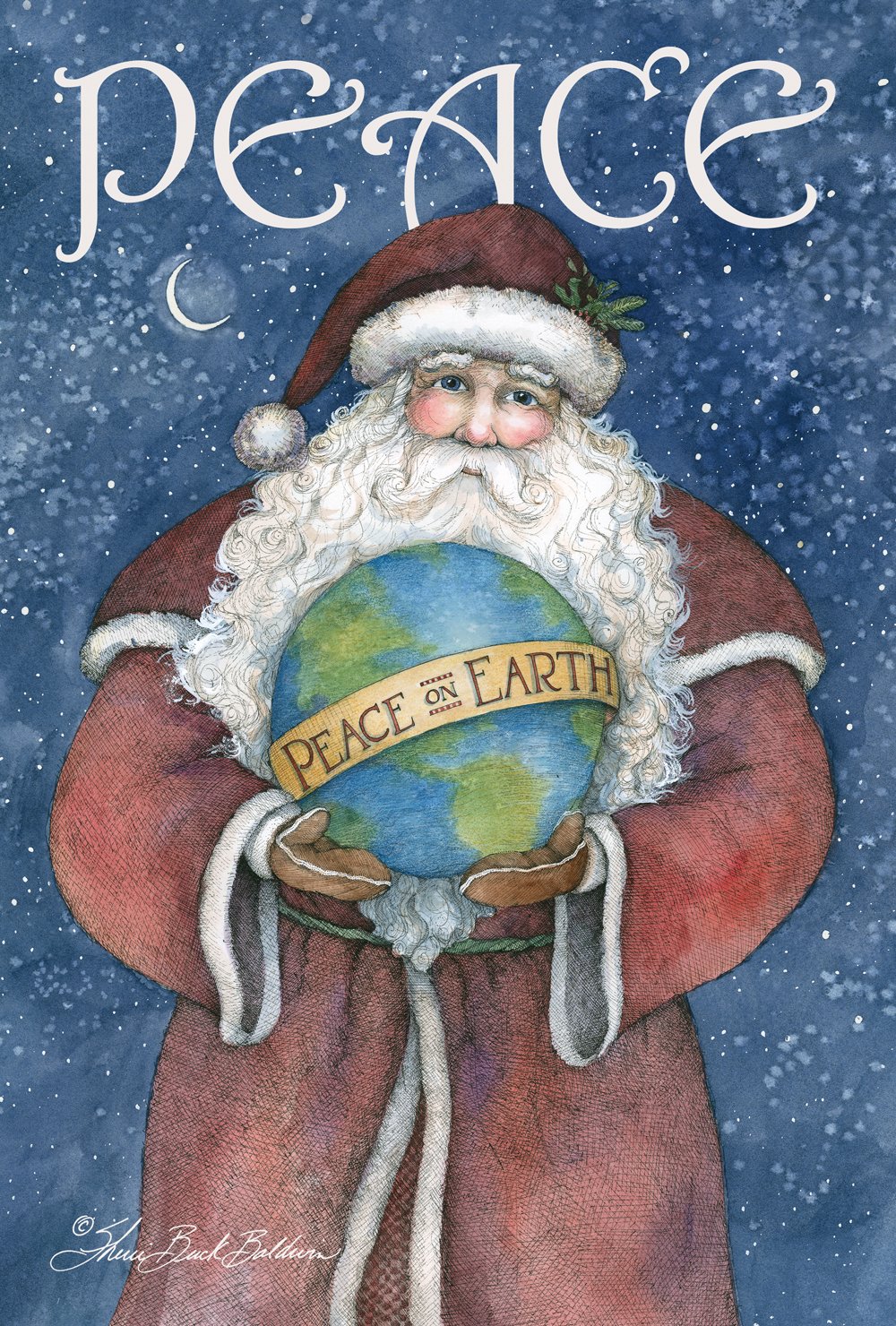 Best Christmas Peace Garden Flag