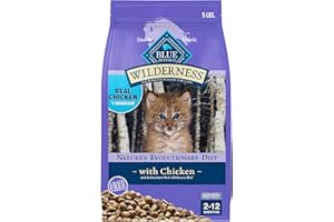 BLUE WILDERNESS Blue Buffalo Wilderness Natural Kitten Dry Cat Food, with DHA and ARA to Support Brain and Eye Development, High-Protein and Grain-Free Diet, Chicken, 5-lb. Bag