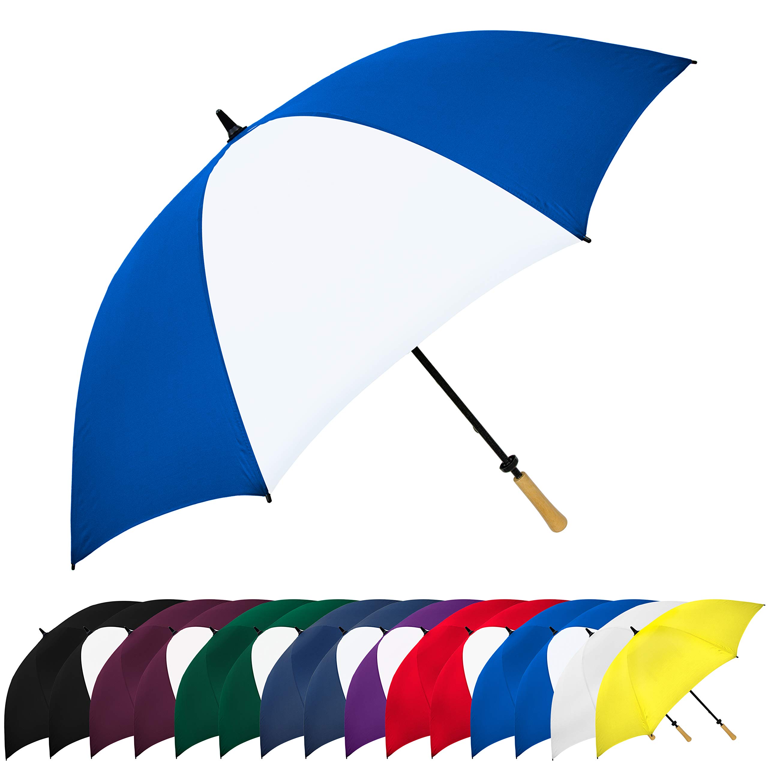 StrombergBrand The Hole in One Golf Umbrella, One Size, Royal Blue/White, Standard Size