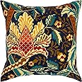 Breadseed Poppy Needlepoint Kit For Adults & Beginners - 16x16 Inch Floral Design With Yarn & Instructions