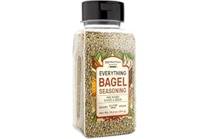 UNPRETENTIOUS Everything Bagel Seasoning Add Texture & Flavor to Any Recipe, Mix of Sesame Seeds, Garlic, Onion & Salt, Convenient Shaker Bottle (8 Ounce)