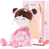 Gloveleya Baby Doll Kids Soft Doll for Kids Plush Toys Chinese Fairy Tale Dolls Toys for Ages 2-4 Peach Fairy