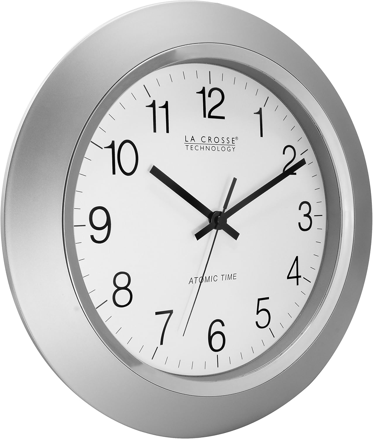 La Crosse Technology WT-3144S 14 Inch Atomic Analog Silver Wall Clock: Home & Kitchen