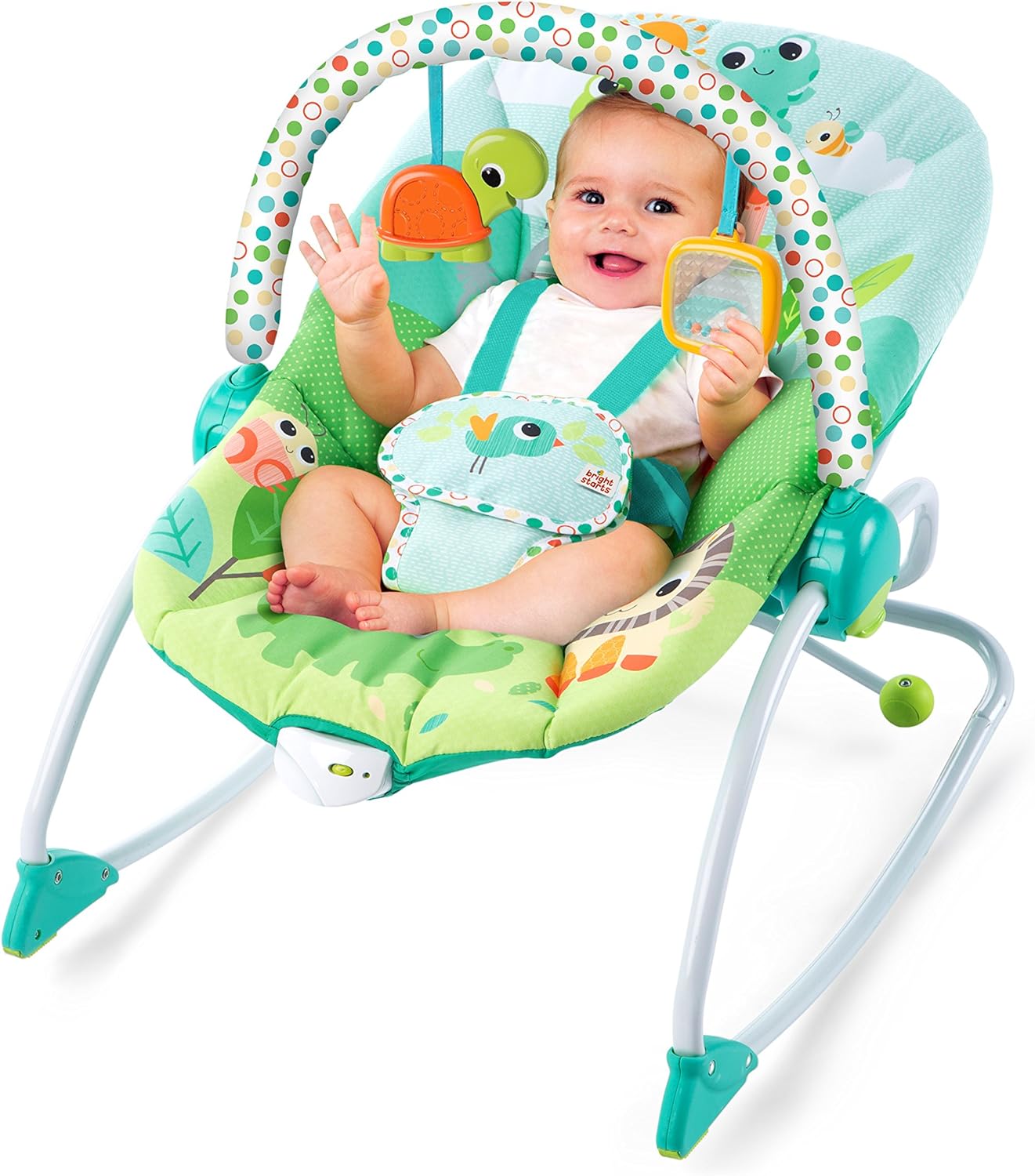 Bright Starts Safari Blast Infant to Toddler Rocker Seat with Soothing