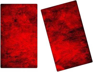 Herdabdeckplatten Schneidebretter Spritzschutz Aus Glas 2 Teiliges Set Ha672340432 Abstrakt Rot Variante 2x Scheiben 2 Panels Fur Kuche Grillabende Oder Dinner Abdeckung Auch Fur Ceran Kochfelder Amazon De Kuche Haushalt