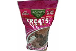 Buckeye All-Natural No Sugar Added Peppermint Bits Treats for Horses, 4 Pounds