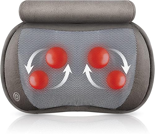 Snailax Shiatsu Back and Neck Massager with Heat, Electric Massager for  Shoulder, Neck, Back, Kneading Deep Tissue Massage Pillow, Grey in Oman 