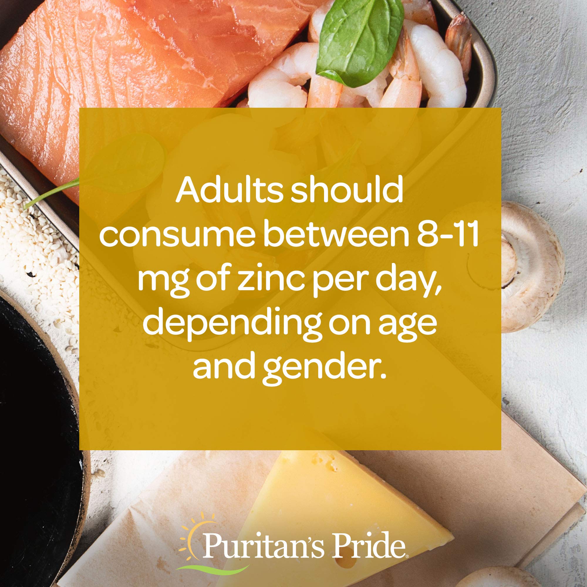 Puritan's Pride Zinc 25 mg Tablets, 100 Count