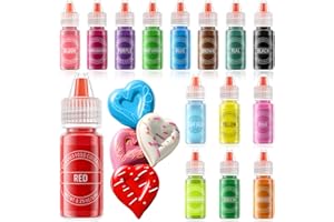 Cherrysea Oil Based Food Coloring for Chocolate 15 Colors Edible Food Dye for Sugar Candy Melts, Oil Frosting Icing Dye for Baking Cookies Fondant Food Color for Cake Decorating - 0.25 Fl. OZ Bottles