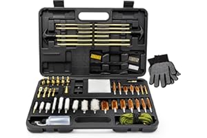 Elite Universal Gun Cleaning Kit for All Guns, Gun Brushes for Pistol Handgun Shotgun Rifle, Durable Brass Rods, 9mm Bore Rop