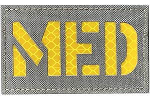 SUVIYA 2x3.5 Inch Reflective Multicam White MED Medic EMS EMT Patch Hook-Fastener Backing … (Ranger Green-Orange)