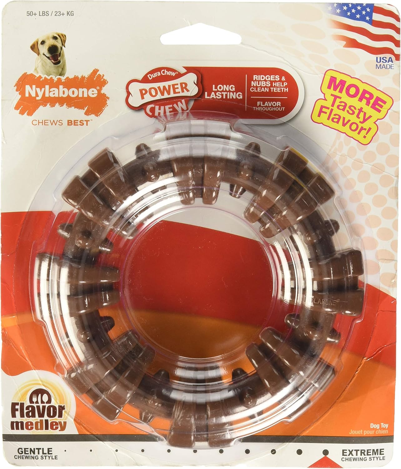 nylabone durachew textured ring