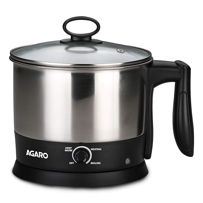 Buy AGARO Esteem Multi Kettle 600Watt, 1.2 Litre with 3 Heating Modes