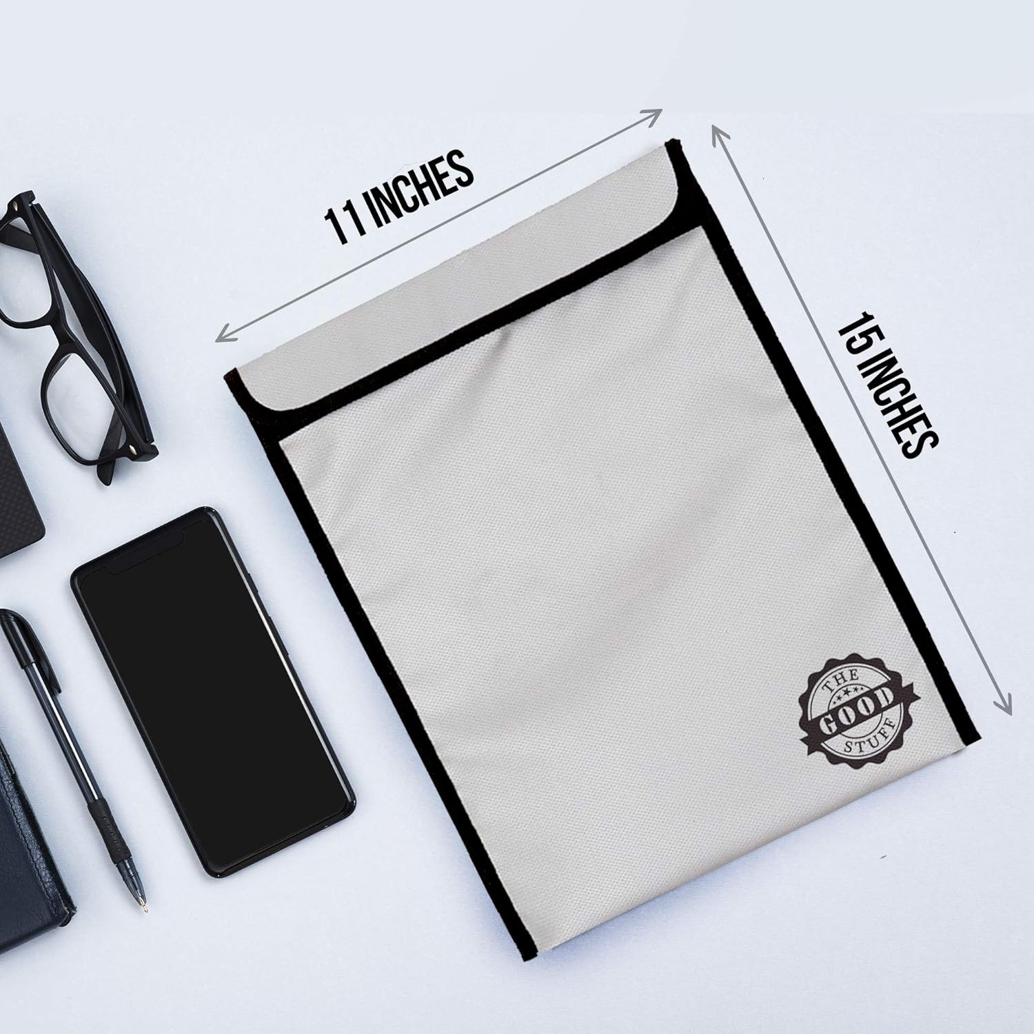 Fireproof Document Bag (2000℉), Protect Important Documents, Fireproof Bags (Extra Strength), Waterproof and Fireproof Document Bag, Fire Safe Bags, Keep Your Documents Safe (Legal) by The Good Stuff: Kitchen & Dining