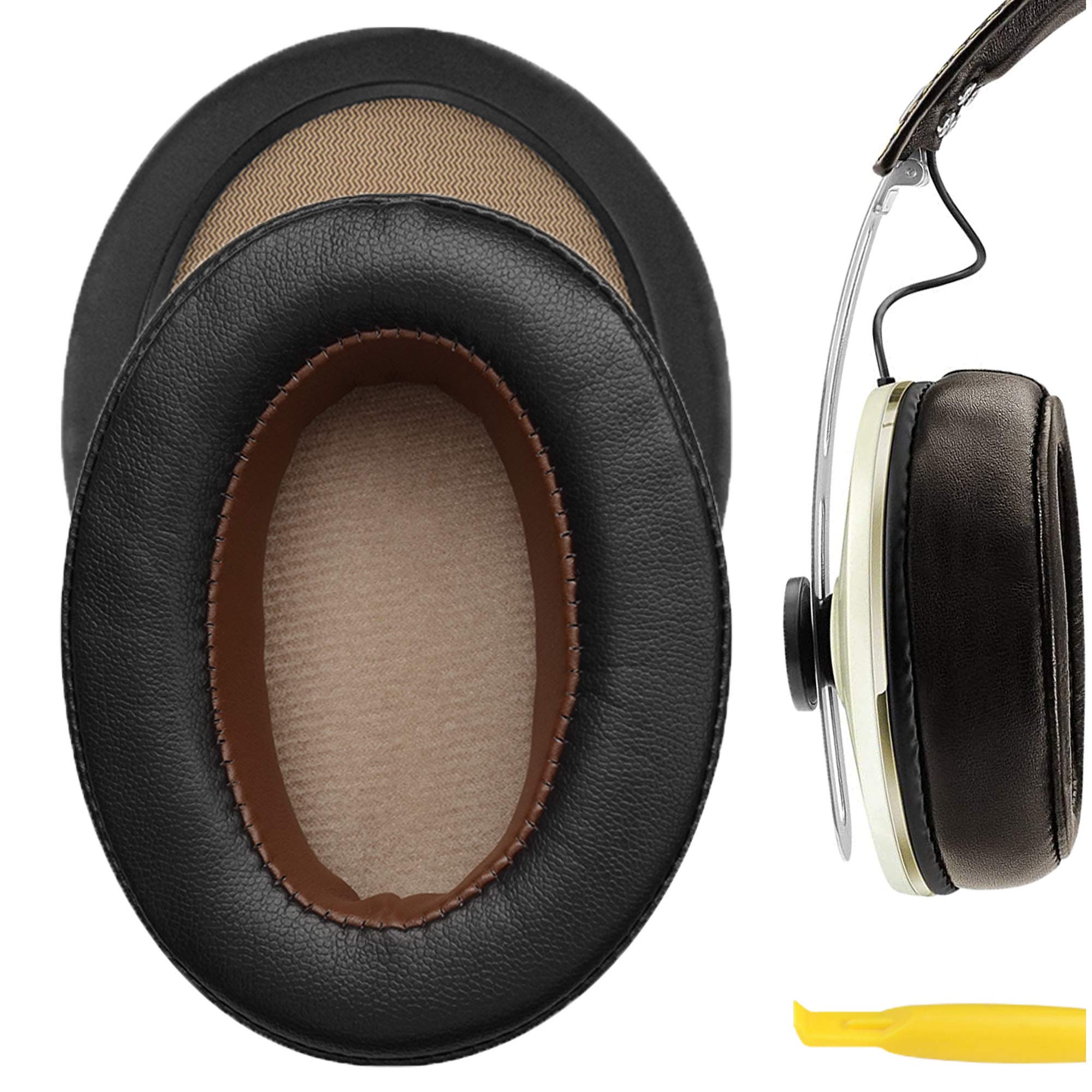 Geekria Replacement Ear Pads for Sennheiser Momentum 2.0 Over-Ear Headphones Ear Cushions, Repair Parts (Dark Brown)