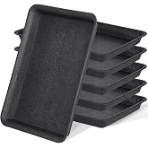 GREANER 11 Inch Rectangular Plant Tray, 6 Packs Pant Pot Trays, Indoor Plant Trays for Pots, Plant Drip Tray Outdoors, Heavy Duty Square Boot Tray for Window Sills and Window Shelf