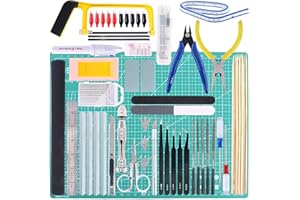 Keadic 87Pcs Gundam Model Tool Kit Professional Hobby Model Tool Kit, Gundam Modeler Basic Tools Craft Set for Car Model Asse