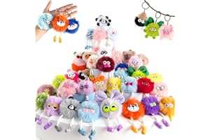 AMZFAVOR Cute Plush Toy Keychains for Boys Girls Birthday Christmas Gifts Goodie Bags Classroom Prizes Party Favors Supplies