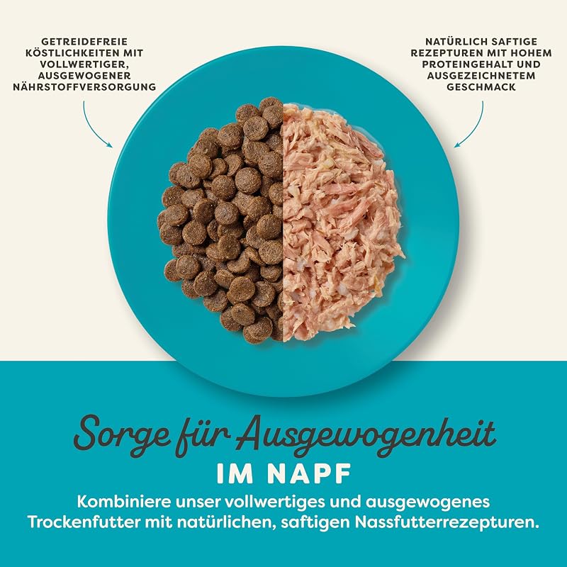 Trockenfutter für ausgewachsene Katzen 2 kg – Huhn mit Lamm Kroketten 1 x 2 kg, getreidefrei, proteinreich, 100% natürliche Zutaten
