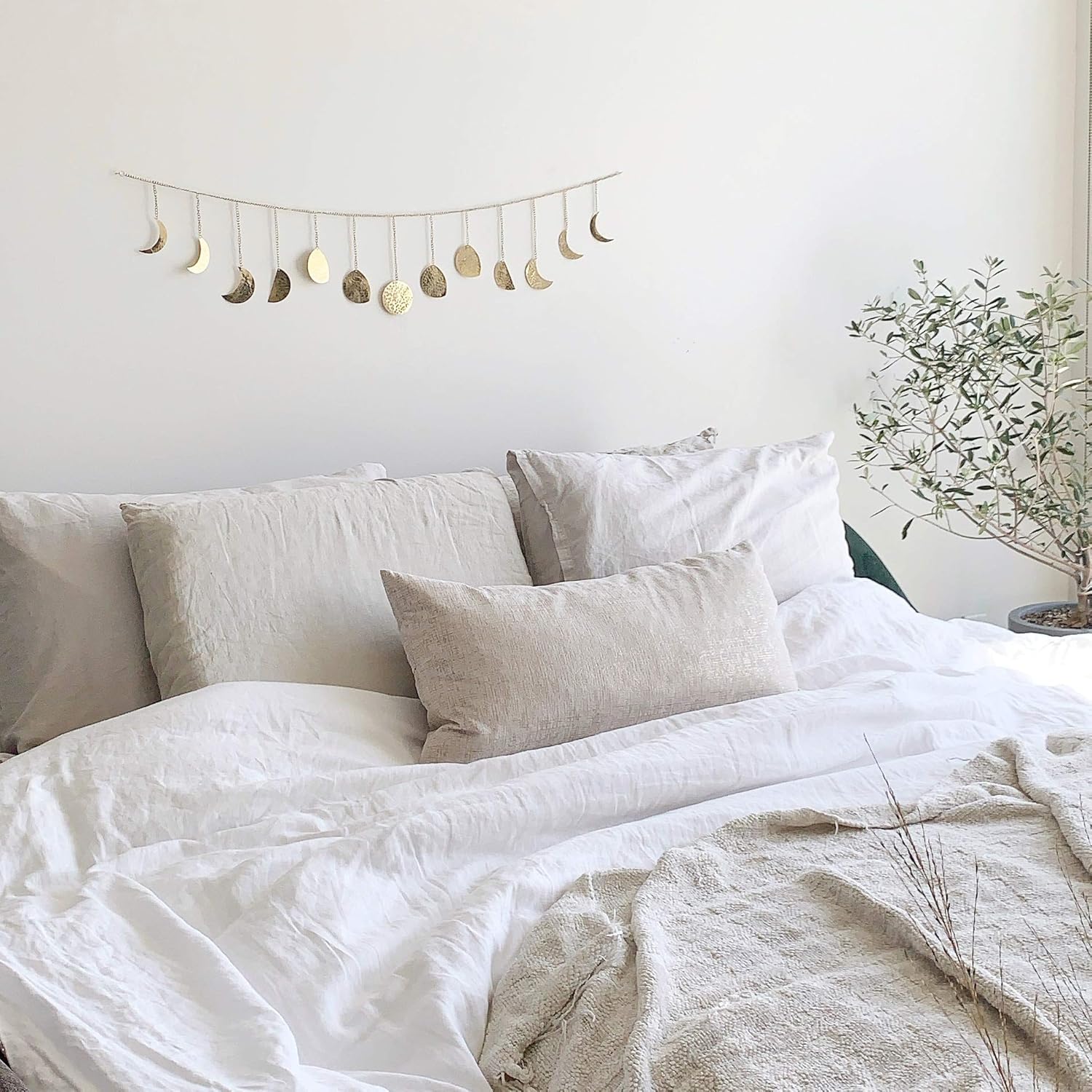 Moon Decor Wall Decorations | Handmade Hammered Detailing | Boho Accents Wall Decor | Moon Phases Wall Art | Moon Phases Wall Hanging | Bohemian Decor for Bedroom, Home, Living Room Apartment: Everything Else