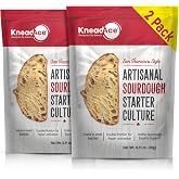 KneadAce Sourdough Starter Culture &ndash; Fast-Activating Natural Wild Yeast for Homemade Bread &ndash; Dehydrated Sourdough Starter for Baking Artisan Loaves, Easy to Use &amp; Perfect for Beginners