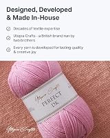 Utopia Crafts DK Double Knitting Yarn 5 x 100g Baby Blue 100% Acrylic view 9