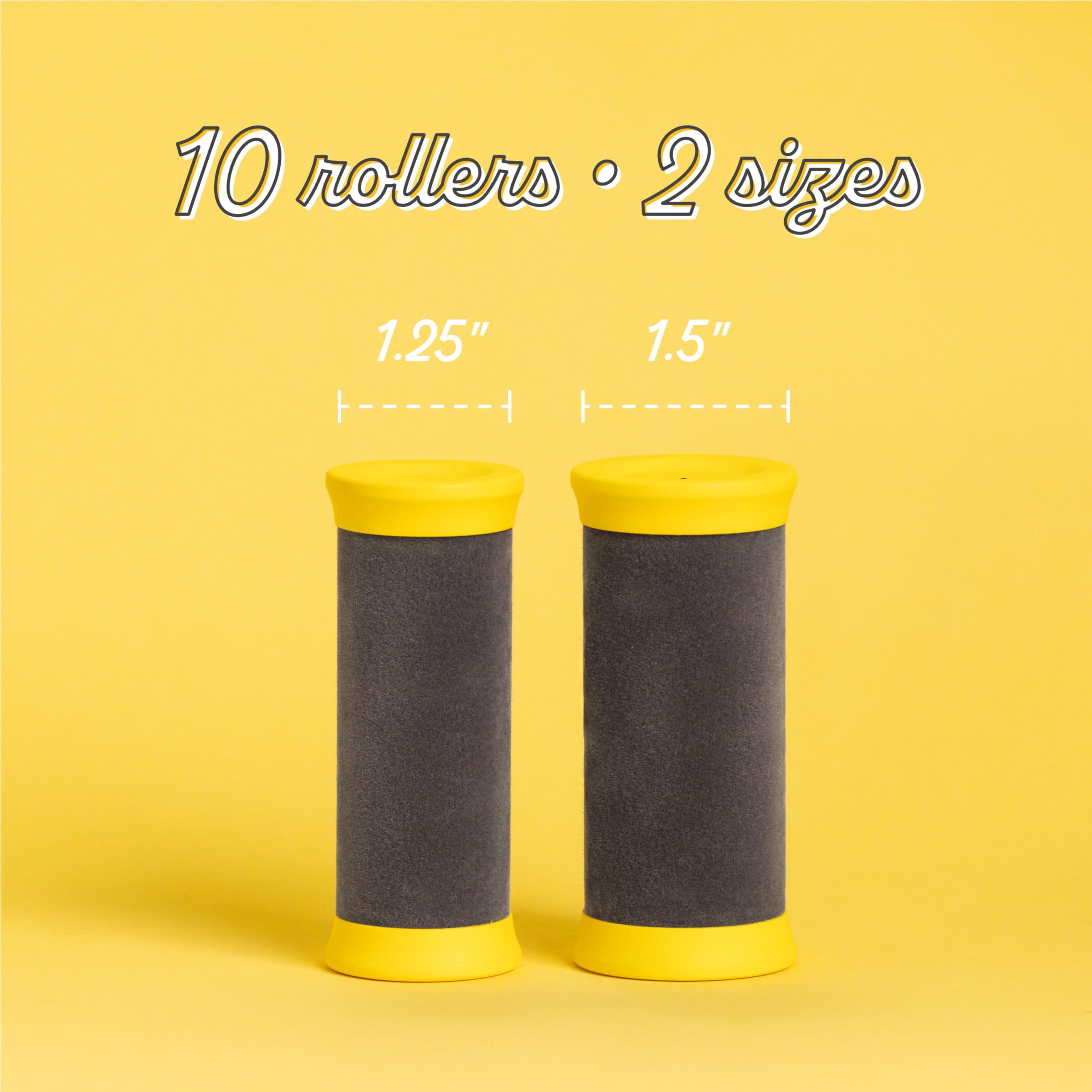 Drybar The Roller Club Curling Hot Rollers | 10 Rollers, 2 Sizes, Heats-Up Fast, Gentle on Hair, Reduces Frizz, Adds Shine, comes with Heat-Resistant Bag