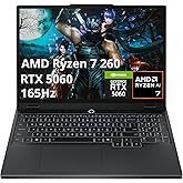 Lenovo Legion 5 15.1" WQXGA 165Hz Gaming Laptop, AMD Ryzen 7 260, GeForce RTX 5060 GDDR7, 16GB DDR5, 1TB SSD, 24-Zone RGB Backlit Keyboard, Wi-Fi 7, Win 11 Pro, Black (Renewed)