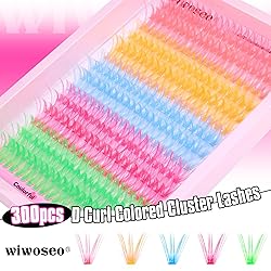 wiwoseo Colored Lash Extension 300pcs Colored