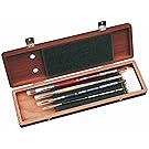 da Vinci Watercolor Series 5280 Deluxe Paint Brush Set, Natural Hair and Synthetic with Mahogany Storage Box and Brush Soap, Multiple Sizes, 4 Brushes (Series 36, 488, 5530, 5880)