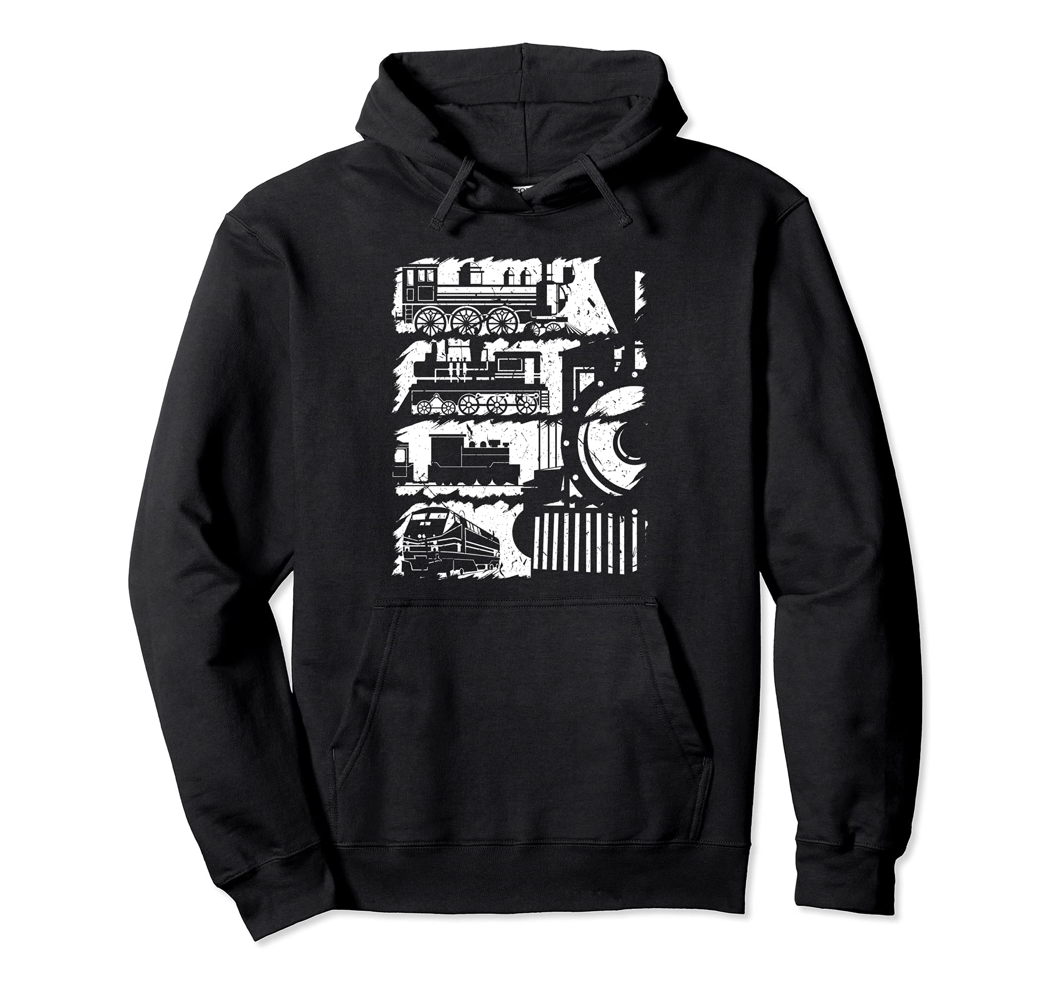 Railroad Locomotives Model Train Pullover Hoodie