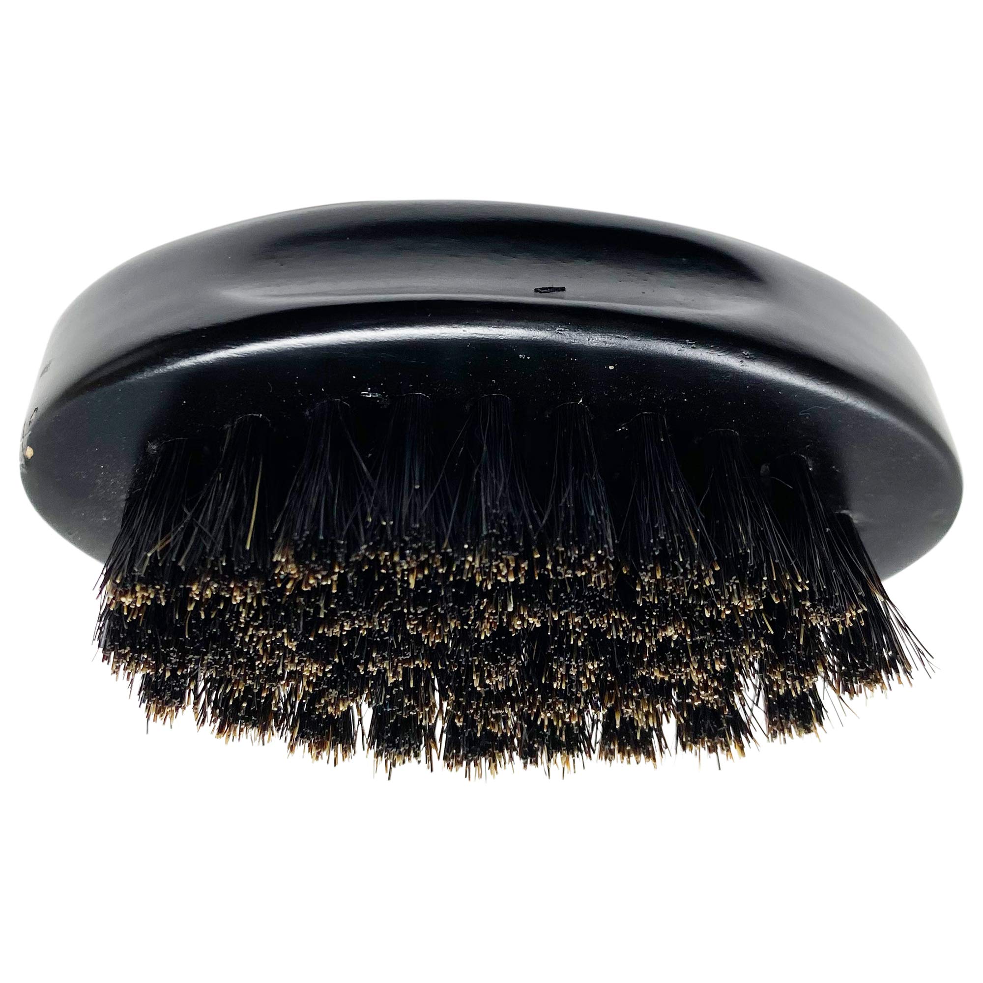 Kobe Professional Cagney Palm Brush 100% Natural Boar Bristle Hair Brush / Beard Brush - Military Style Hair Brush - Works Well With Beard Oils - Dark Wood