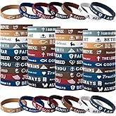 IDREAMBAND Bible Verse Bracelets 80 Pcs Silicone Wristbands Cute Christian Bracelets Comfortable and Lightweight Perfect Religious Gifts for Men, Women
